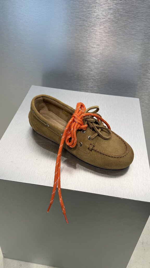 Posa Boat Loafer Suede - Tan