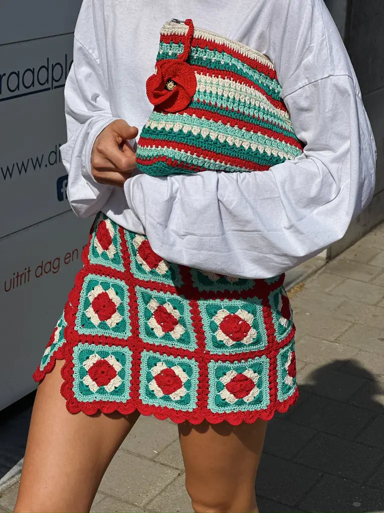Meadow Palermo skirt - Red/ Turquoise