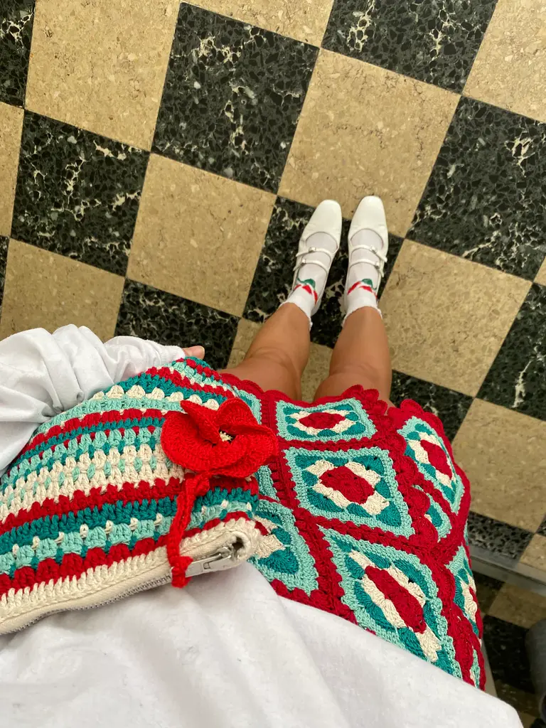 Meadow Palermo skirt - Red/ Turquoise