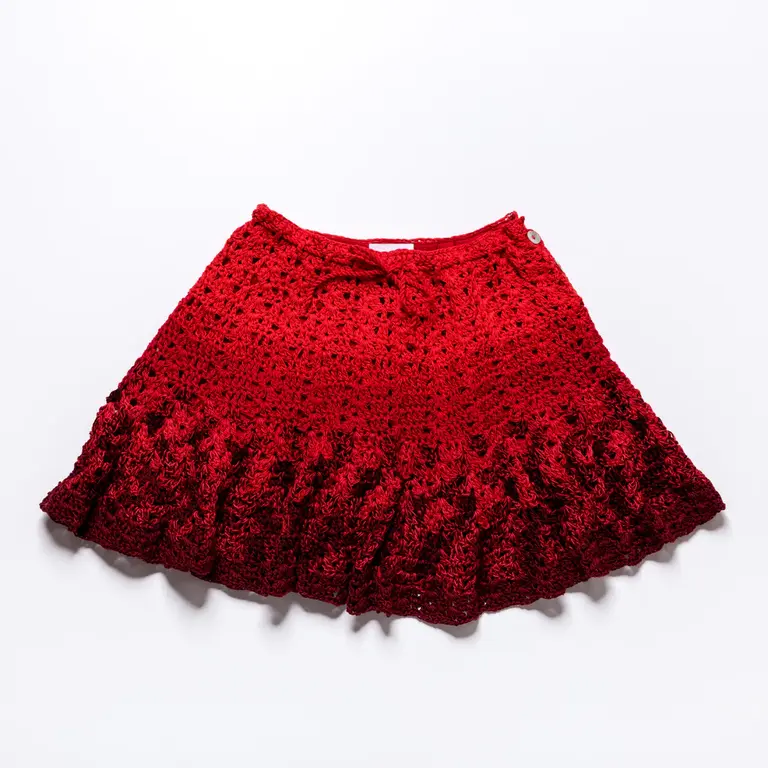 Meadow Flowy Mini Skirt - Red