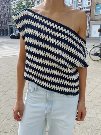 Meadow Slouchy top - Blue