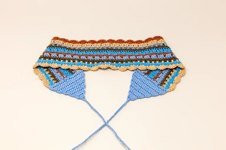 Meadow Lipsi belt - Brown/ Aque/ Rust