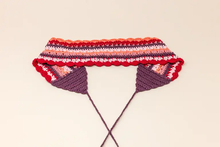 Meadow Lipsi belt - Acai/ Light pink/ Red