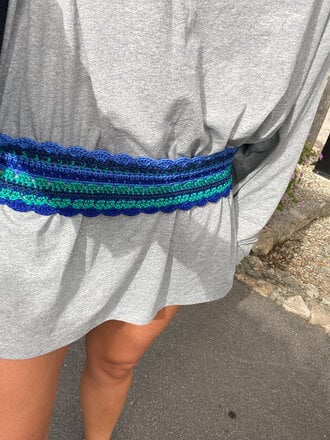Meadow Lipsi belt - Multi blue/ teal