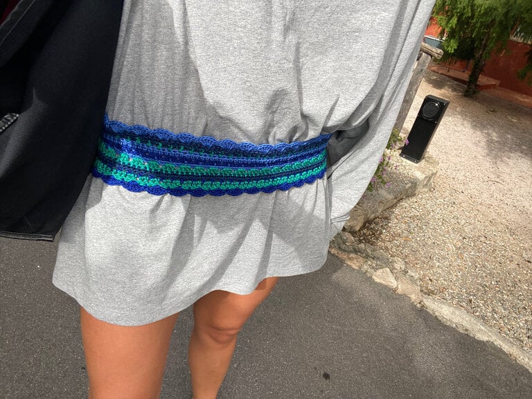 Meadow Lipsi belt - Multi blue/ teal