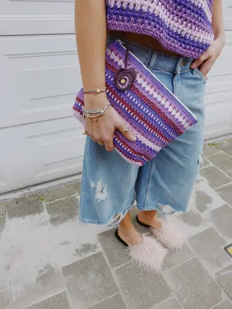 Meadow Meadow clutch - Multi purple