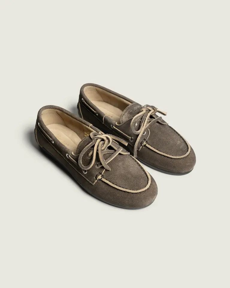 Posa Boat Loafer Brushed Suede - Daytona Grey