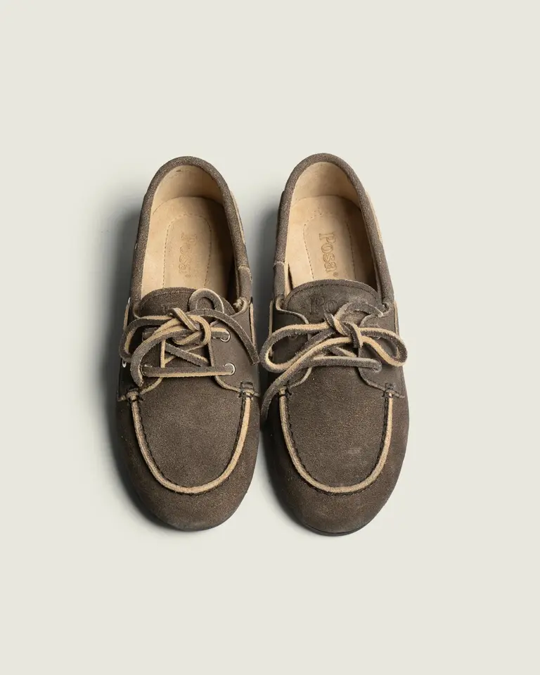 Posa Boat Loafer Brushed Suede - Daytona Grey