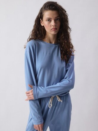 American Vintage Ypawood Longsleeve - Bleu Chine