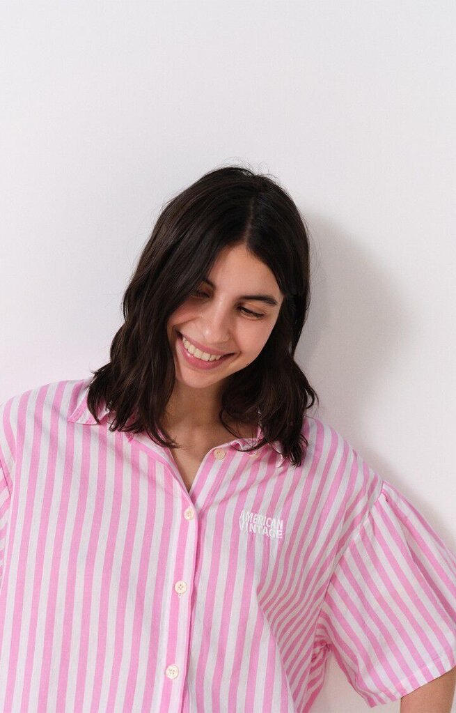 American Vintage Vextown Chemise - Rayure Rose
