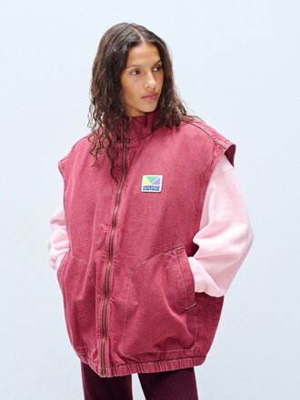 American Vintage Ymobay Veste MC - Bordeaux