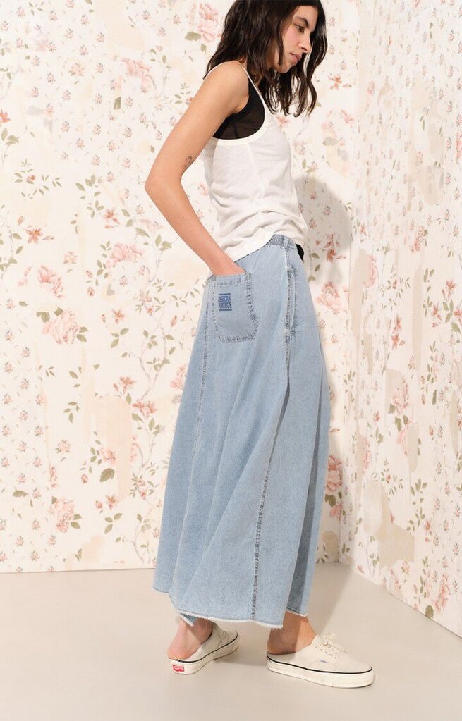 American Vintage Paybou Skirt - Blue Snow