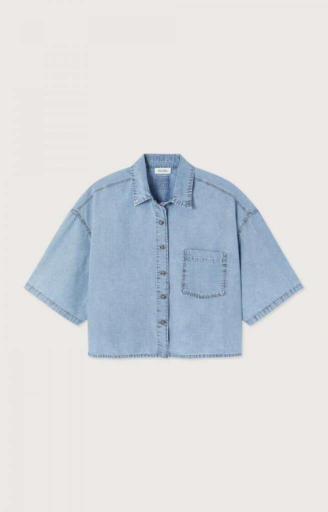 American Vintage Paybou Shirt - Blue Snow