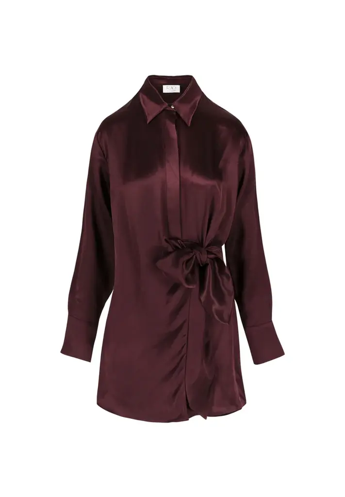 Rae Emilia Wrap Dress - Burgundy