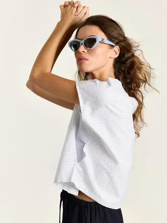 Studio Clique Esmeralda Top - Blue Check