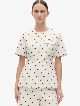 Baum und Pferdgarten Maida Top - Egret Creme Dot