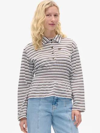 Baum und Pferdgarten Josefin Blouse - Coffee Bean Stripe