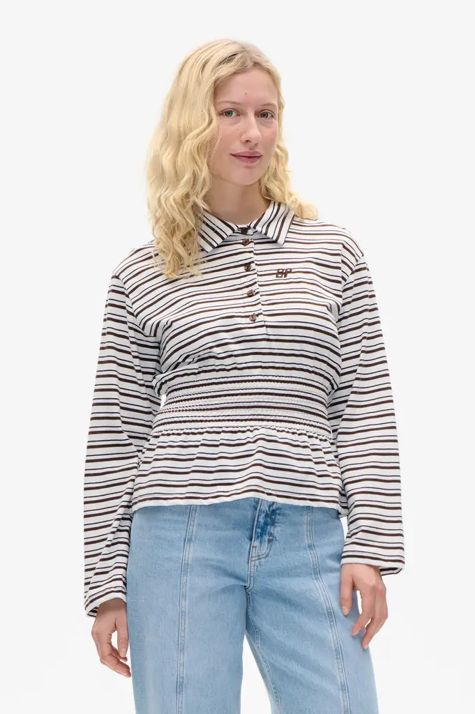 Baum und Pferdgarten Josefin Blouse - Coffee Bean Stripe