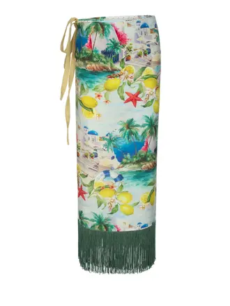 AVDW Mixed Fringe Pareo - Blue