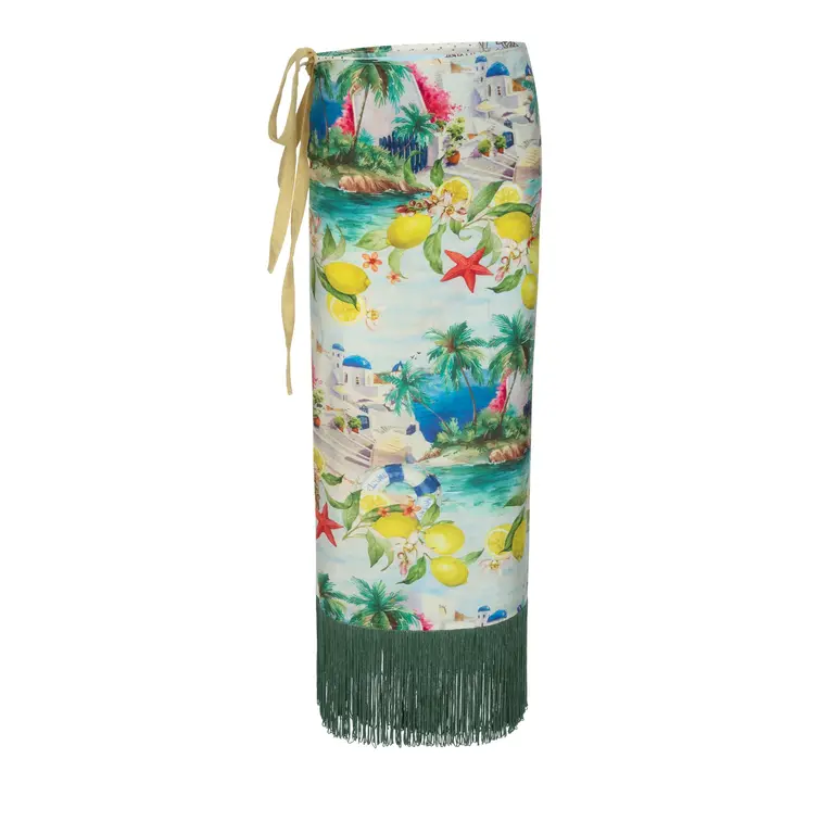 AVDW Mixed Fringe Pareo - Blue