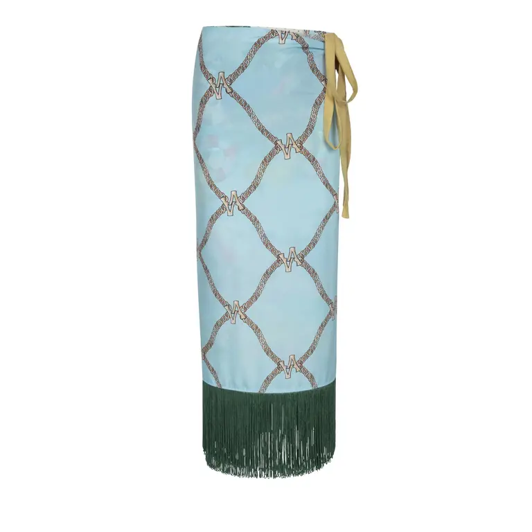 AVDW Mixed Fringe Pareo - Blue