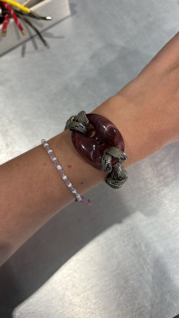 Nilu Pignose Bracelet - Red/Beige