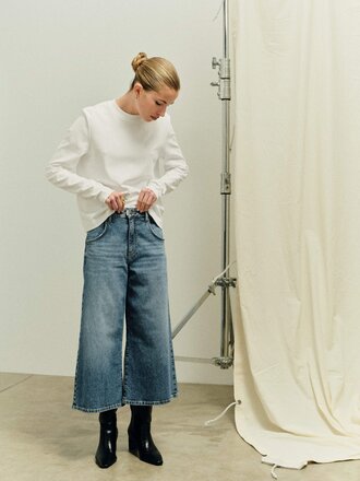PNTS The Mini H Jeans - Mid Blue