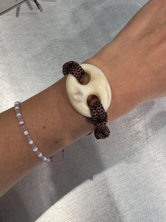 Pignose Bracelet - Checkered Cord Black
