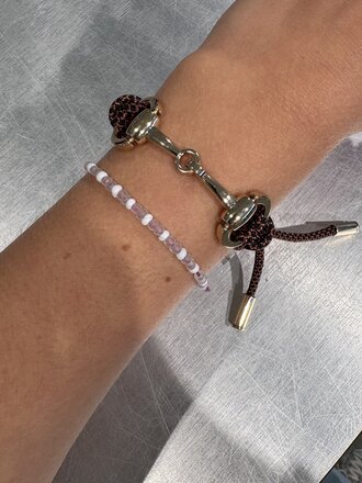 Horsbit Bracelet - Checkered Cord