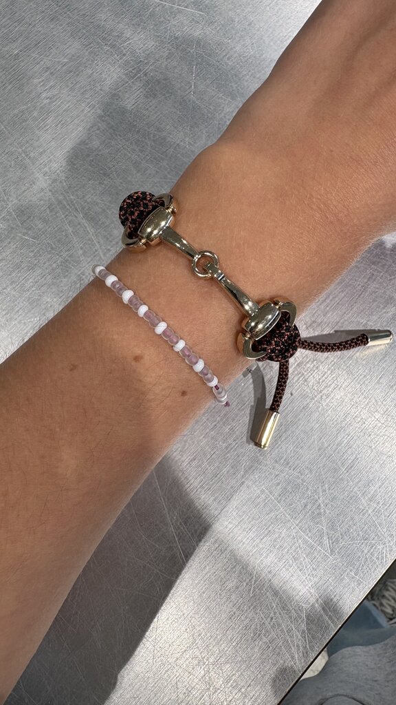 Horsbit Bracelet - Checkered Cord