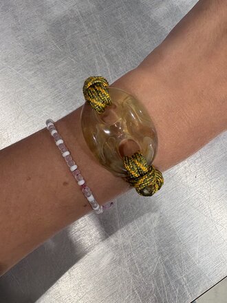 Pignose Bracelet - Yellow/Yellow Khaki Cord
