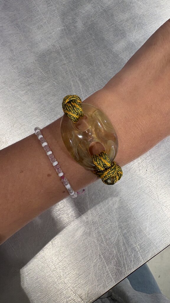 Pignose Bracelet - Yellow/Yellow Khaki Cord