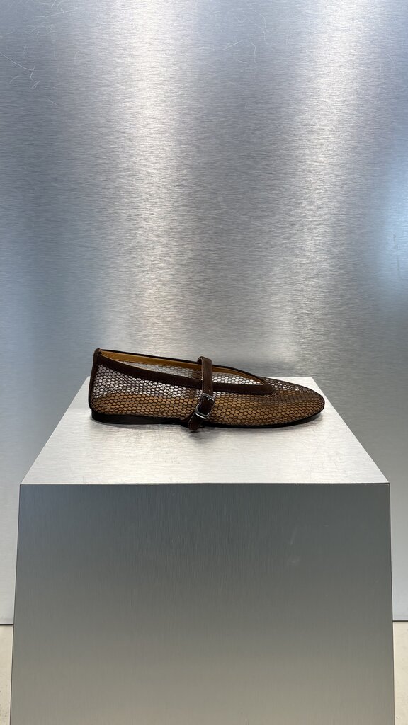 Posa Baletto Mesh - Suede - Brown