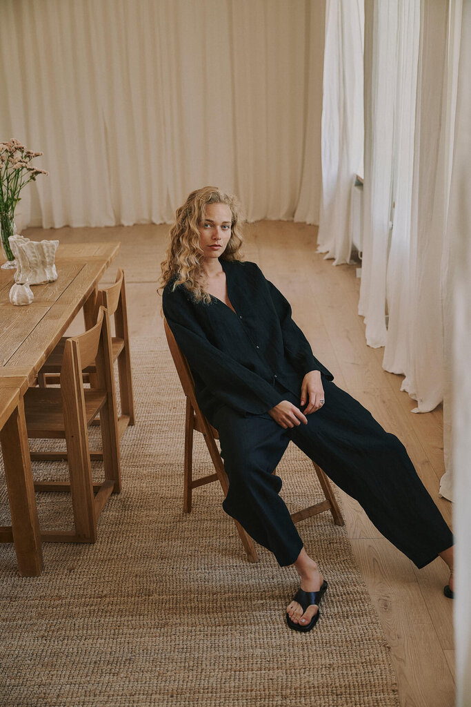 Anne-mi Billie Barrel Pants - Black