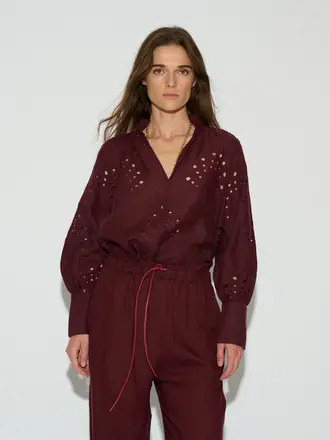 Bad Habits Millie Shirt - Burdeos