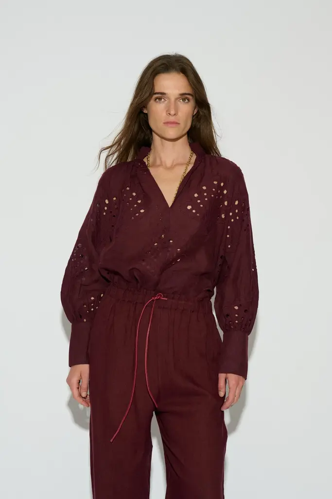 Bad Habits Millie Shirt - Burdeos