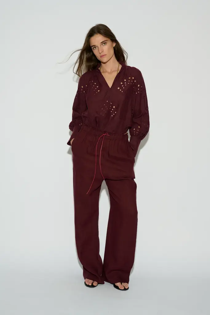 Bad Habits Millie Shirt - Burdeos