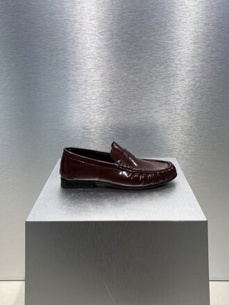Posa Penny Loafer Wrinkle - Box Leather - Burgundy
