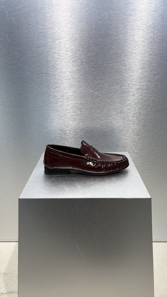 Posa Penny Loafer Wrinkle - Box Leather - Burgundy
