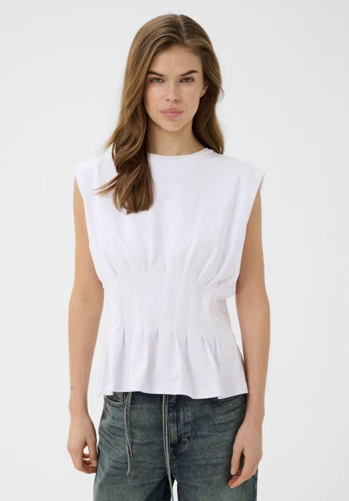 Gestuz Inez Sleeveless Tee - Bright White