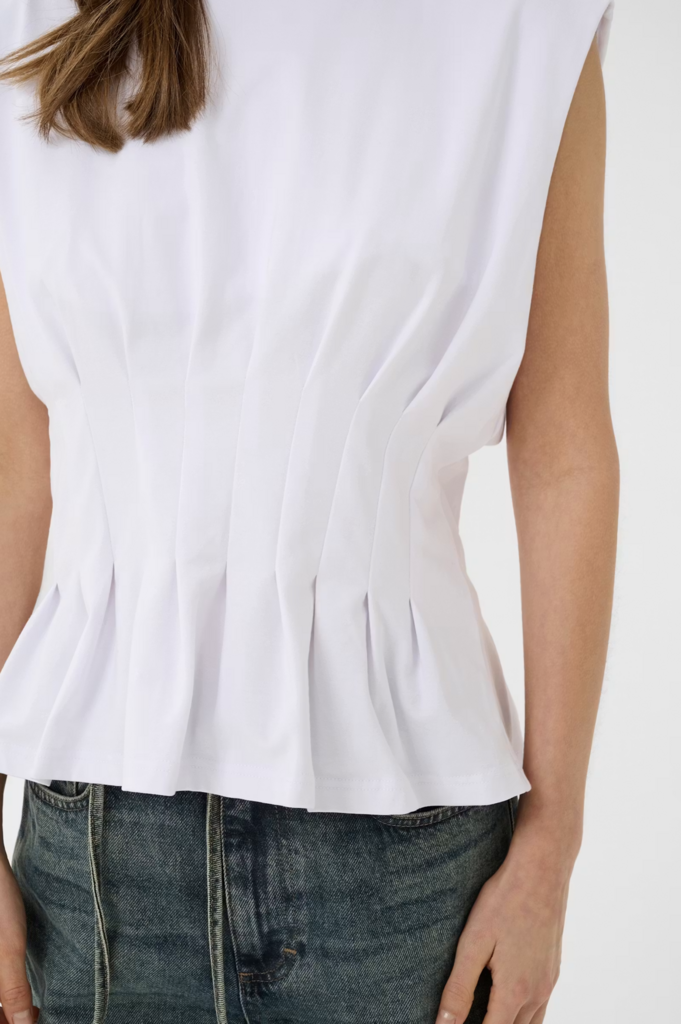 Gestuz Inez Sleeveless Tee - Bright White