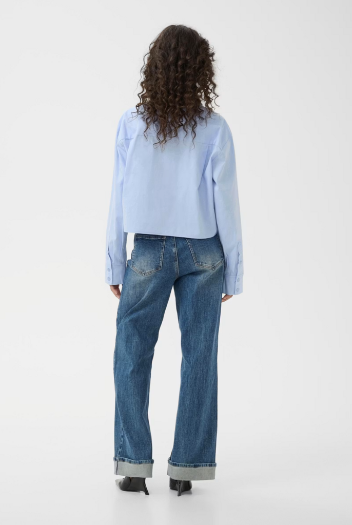 Gestuz York Short Shirt - Chambray Blue
