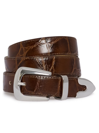 Gestuz Suva Patent Belt - Dark Brown Check