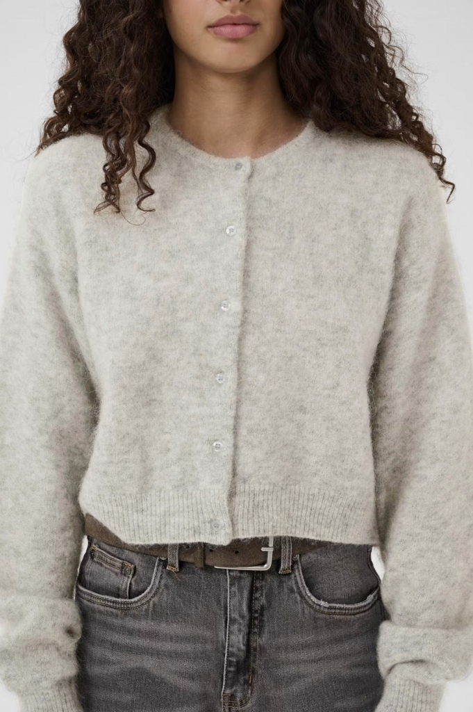 Gestuz Debbie Cardigan - Light Grey Melange