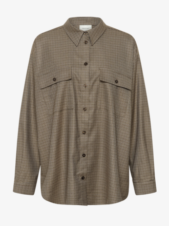Gestuz Lamaya Shirt - Brown Blue Check