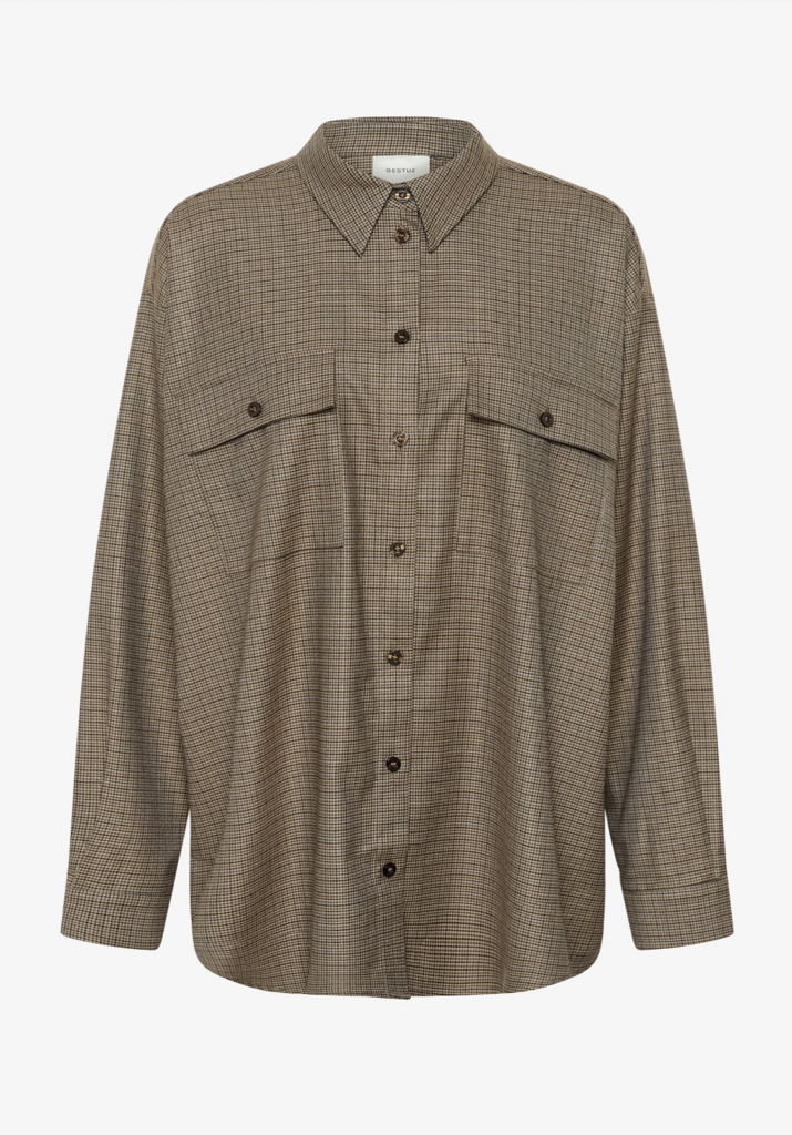 Gestuz Lamaya Shirt - Brown Blue Check