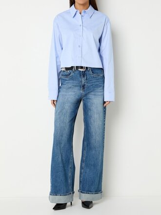 Gestuz Sara Wide Jeans - Washed Mid