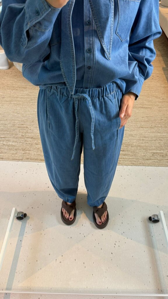 ONE and OTHER Tanya Jeans Shirt - Mid Blue