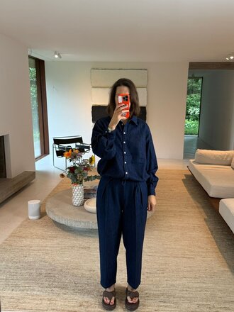 ONE and OTHER Serena Denim Shirt - Dark Navy