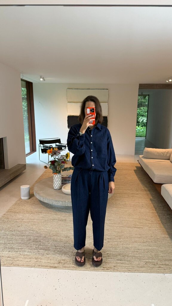 ONE and OTHER Serena Denim Shirt - Dark Navy